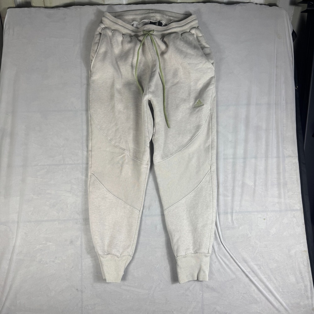 Adidas Womens Sweatpants Gray Fleece Drawstring Activewear Slash Pockets L